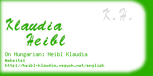 klaudia heibl business card